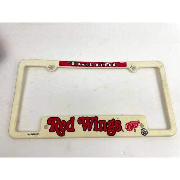 VTG Detroit Red Wings Snapback Hat License Plate Mugs Cups NHL Rare 1990s Hockey - Picture 6 of 13
